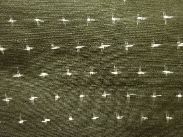 JAPANESE KIMONO / ANTIQUE HITOE KIMONO / SILK / MEISEN / WOVEN CROSS